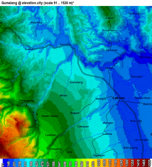 Zoom OUT 2x Gumalang, Philippines elevation map