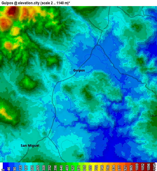 Zoom OUT 2x Guipos, Philippines elevation map