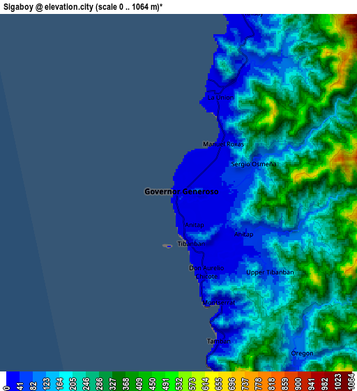 Zoom OUT 2x Sigaboy, Philippines elevation map