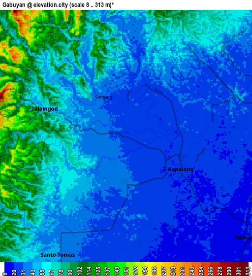 Zoom OUT 2x Gabuyan, Philippines elevation map