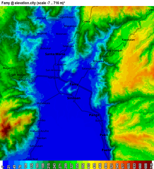 Zoom OUT 2x Famy, Philippines elevation map