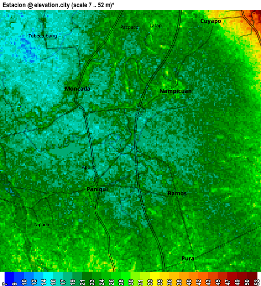 Zoom OUT 2x Estacion, Philippines elevation map