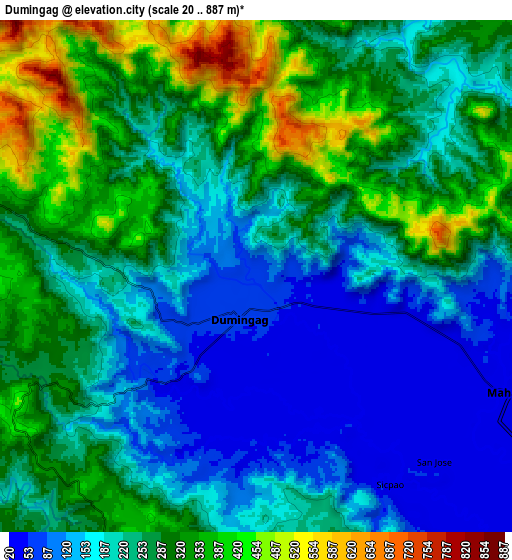 Zoom OUT 2x Dumingag, Philippines elevation map