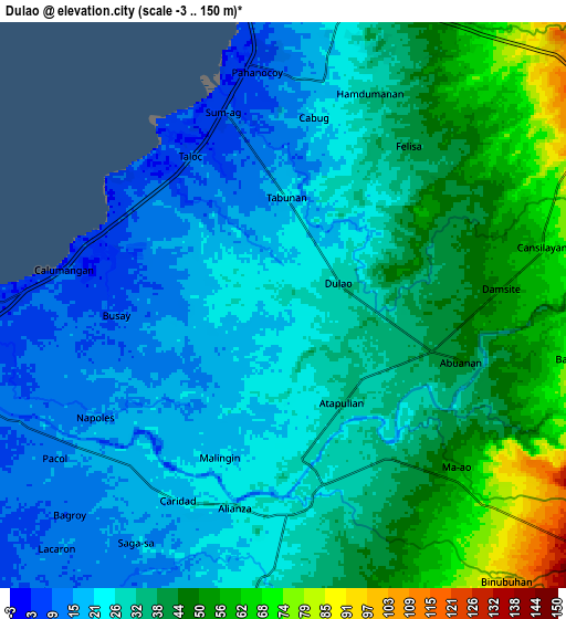 Zoom OUT 2x Dulao, Philippines elevation map