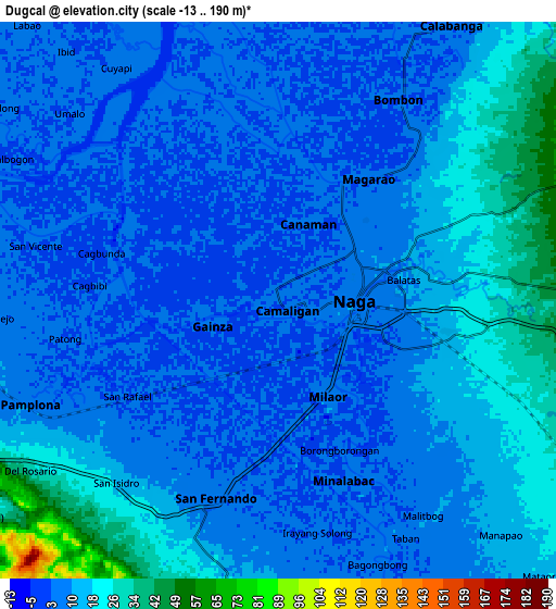 Zoom OUT 2x Dugcal, Philippines elevation map