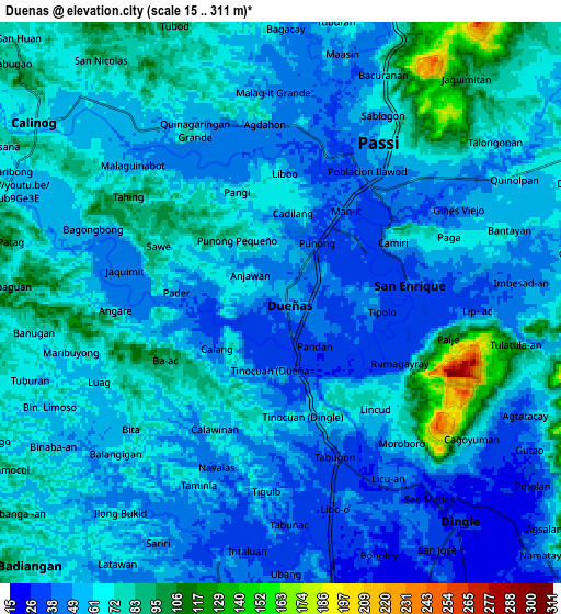 Zoom OUT 2x Dueñas, Philippines elevation map