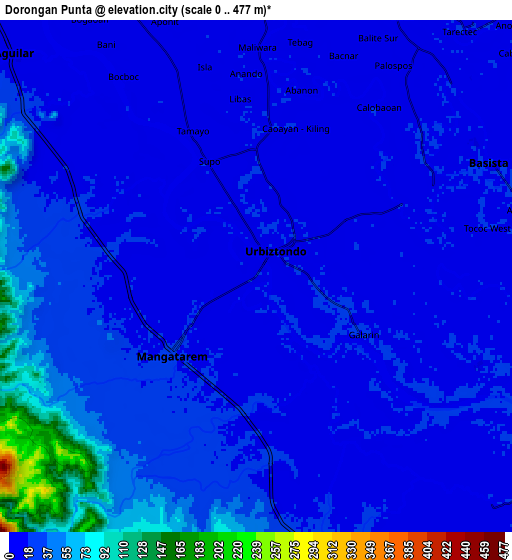 Zoom OUT 2x Dorongan Punta, Philippines elevation map