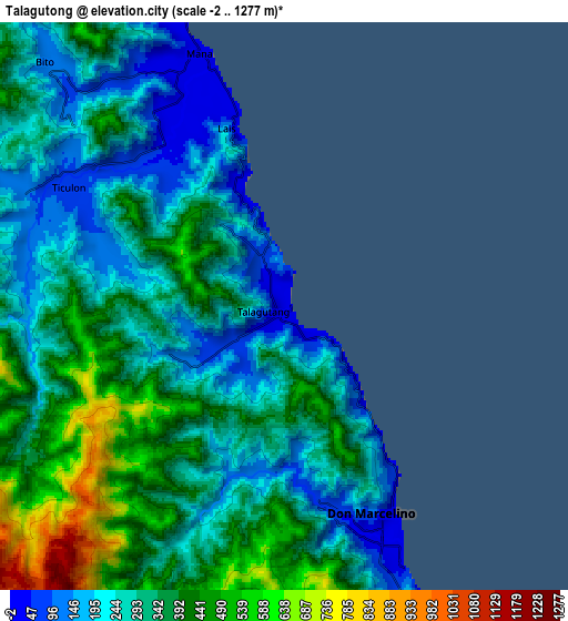 Zoom OUT 2x Talagutong, Philippines elevation map