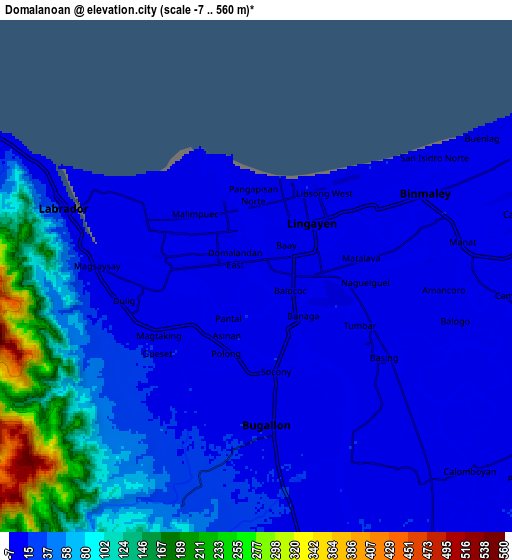 Zoom OUT 2x Domalanoan, Philippines elevation map