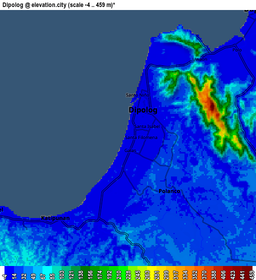 Zoom OUT 2x Dipolog, Philippines elevation map