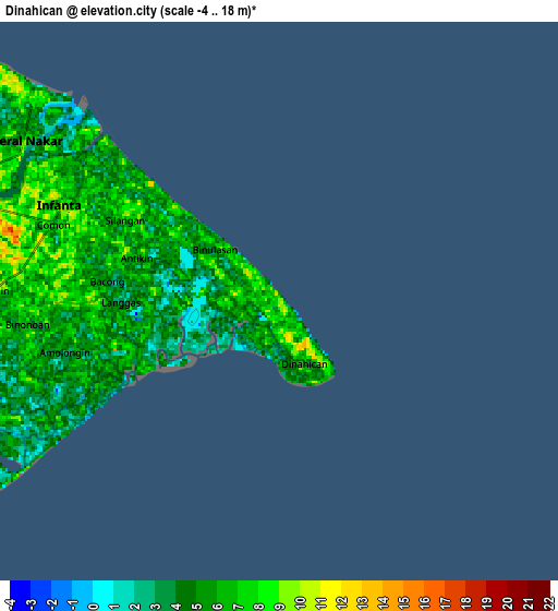 Zoom OUT 2x Dinahican, Philippines elevation map