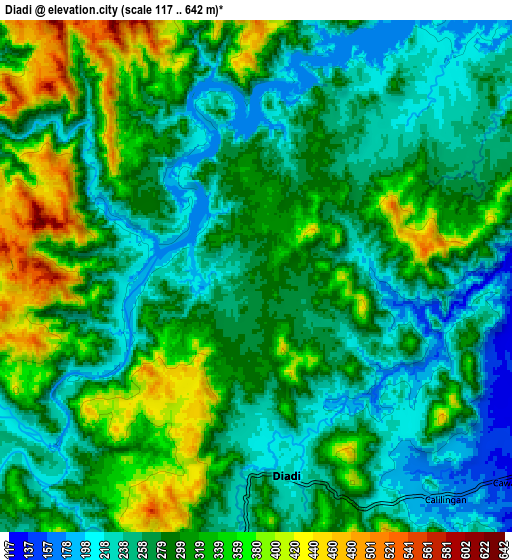 Zoom OUT 2x Diadi, Philippines elevation map