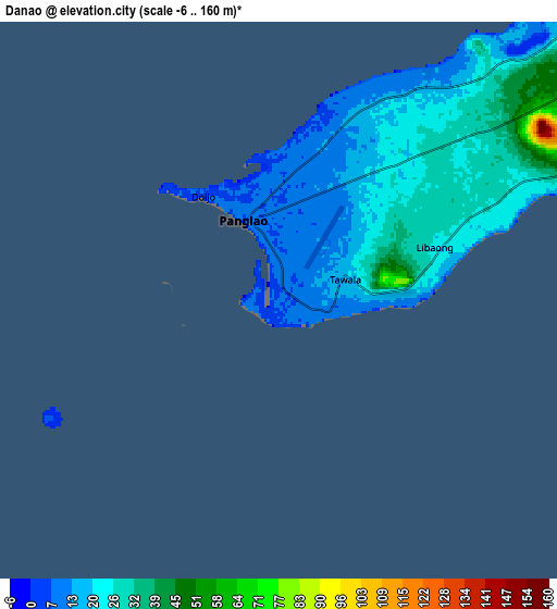 Zoom OUT 2x Danao, Philippines elevation map