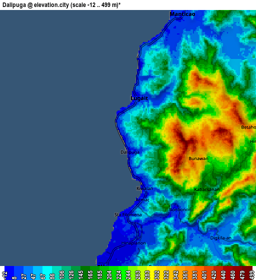 Zoom OUT 2x Dalipuga, Philippines elevation map