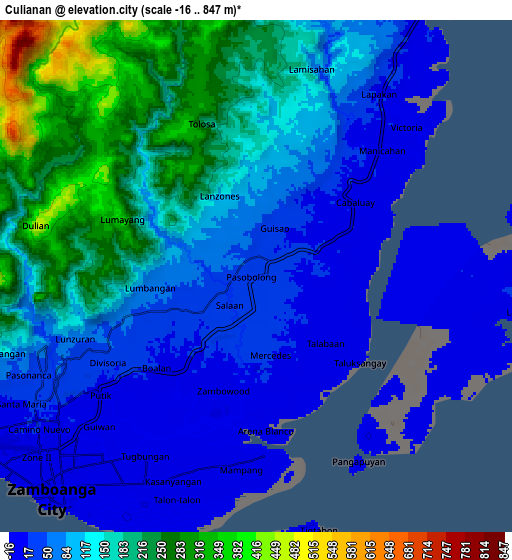 Zoom OUT 2x Culianan, Philippines elevation map