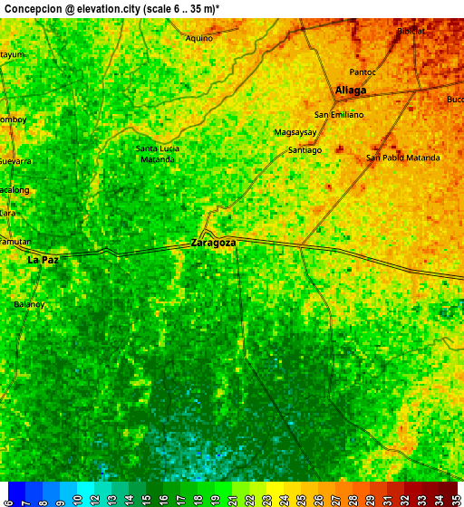 Zoom OUT 2x Concepcion, Philippines elevation map