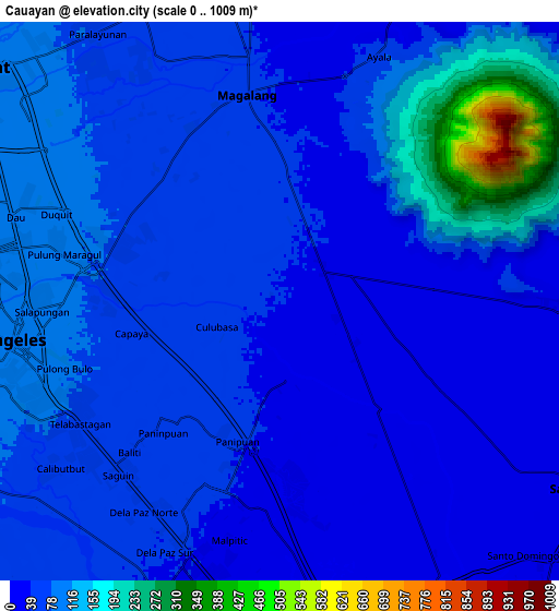 Zoom OUT 2x Cauayan, Philippines elevation map