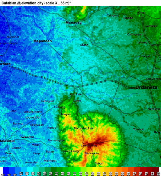 Zoom OUT 2x Catablan, Philippines elevation map