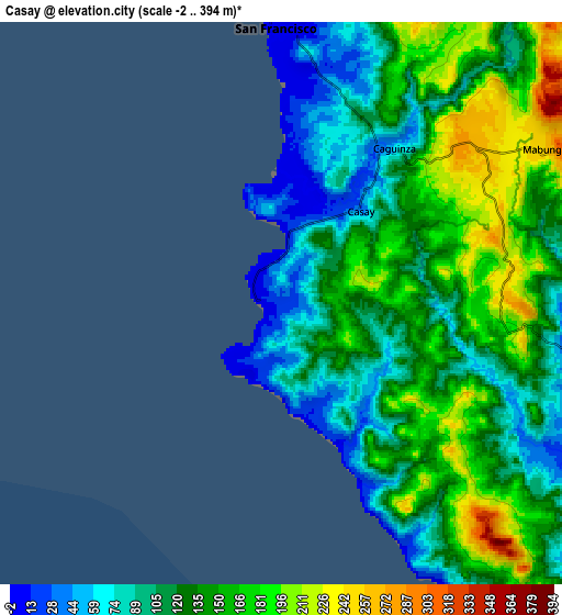 Zoom OUT 2x Casay, Philippines elevation map