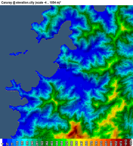Zoom OUT 2x Caruray, Philippines elevation map