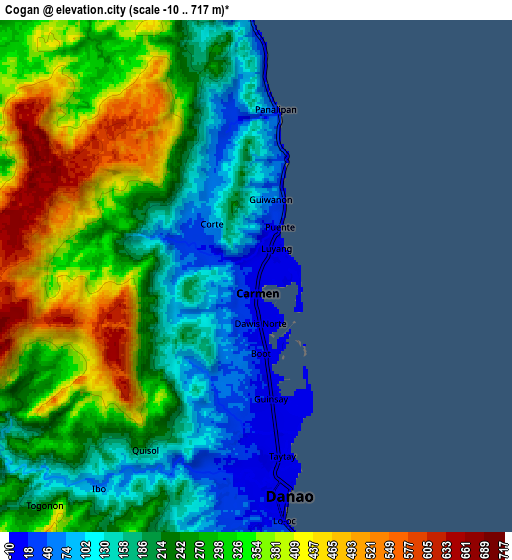 Zoom OUT 2x Cogan, Philippines elevation map