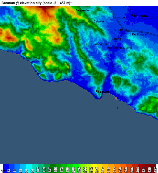 Zoom OUT 2x Caranan, Philippines elevation map