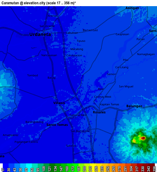 Zoom OUT 2x Caramutan, Philippines elevation map