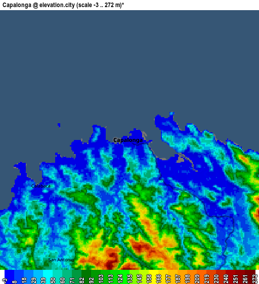 Zoom OUT 2x Capalonga, Philippines elevation map