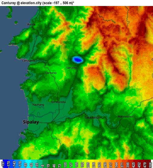 Zoom OUT 2x Canturay, Philippines elevation map