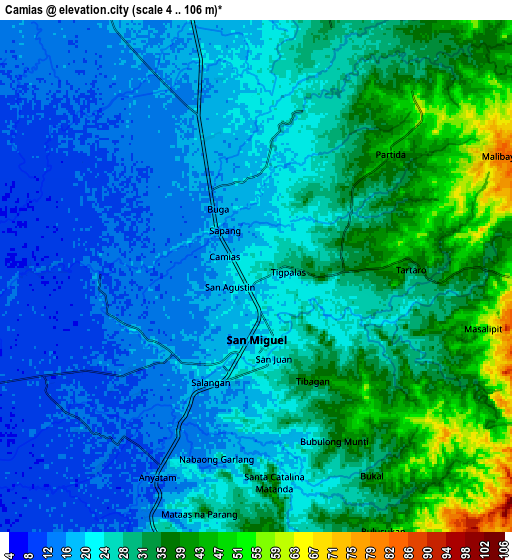 Zoom OUT 2x Camias, Philippines elevation map