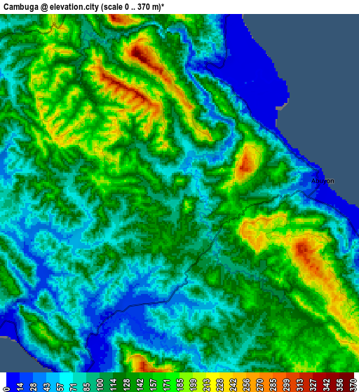 Zoom OUT 2x Cambuga, Philippines elevation map