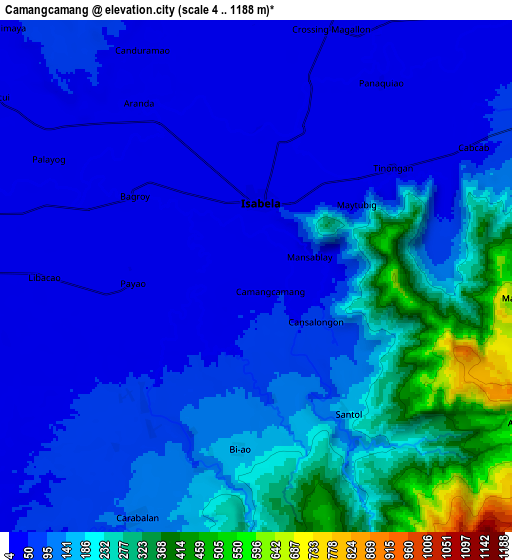 Zoom OUT 2x Camangcamang, Philippines elevation map