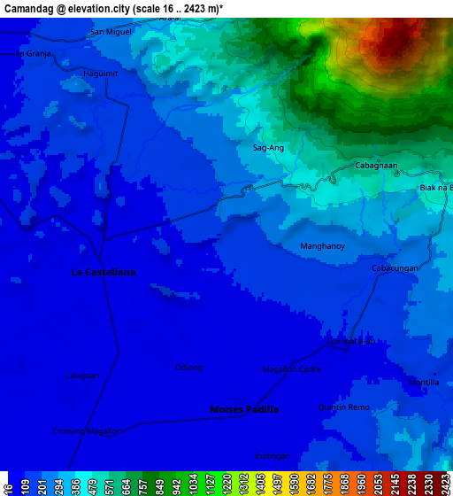 Zoom OUT 2x Camandag, Philippines elevation map