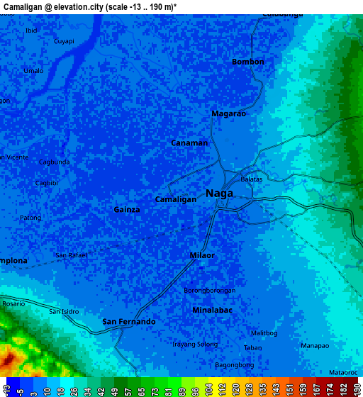 Zoom OUT 2x Camaligan, Philippines elevation map