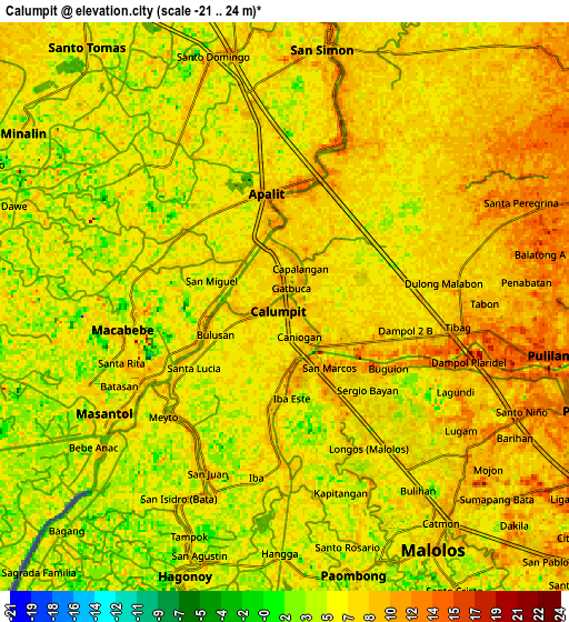 Zoom OUT 2x Calumpit, Philippines elevation map