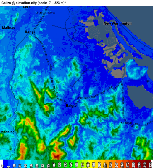 Zoom OUT 2x Calizo, Philippines elevation map