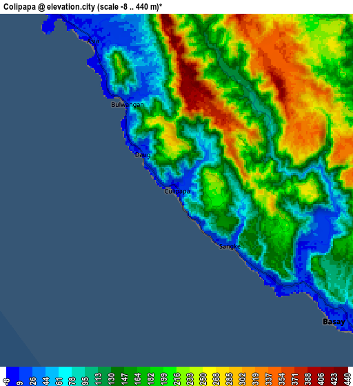 Zoom OUT 2x Colipapa, Philippines elevation map