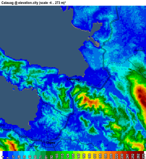 Zoom OUT 2x Calauag, Philippines elevation map