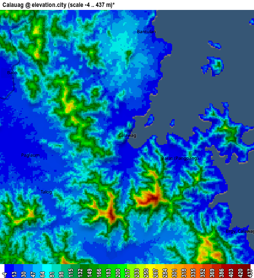 Zoom OUT 2x Calauag, Philippines elevation map
