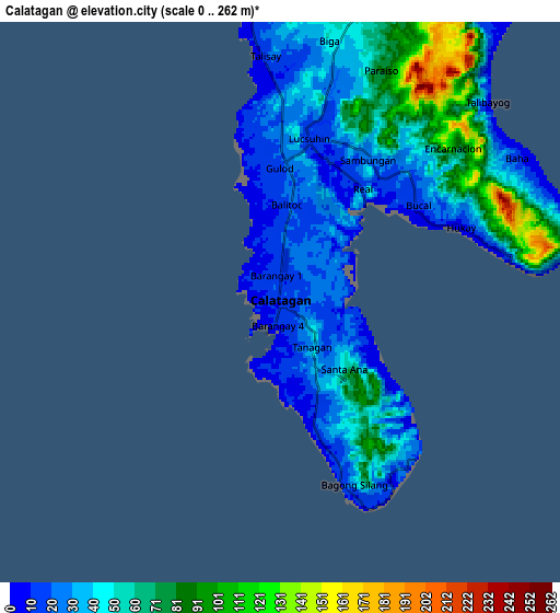 Zoom OUT 2x Calatagan, Philippines elevation map