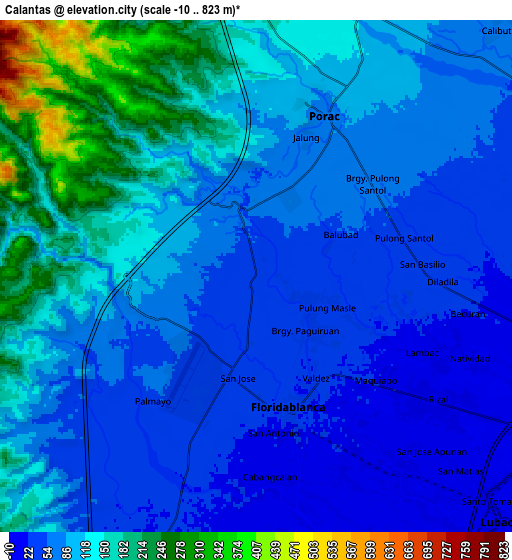 Zoom OUT 2x Calantas, Philippines elevation map
