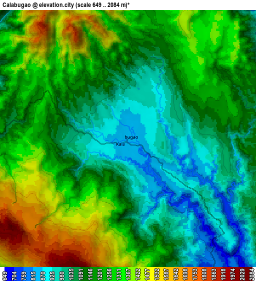 Zoom OUT 2x Calabugao, Philippines elevation map