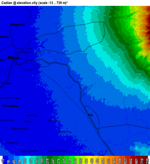 Zoom OUT 2x Cadlan, Philippines elevation map