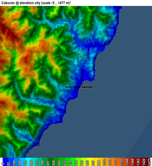 Zoom OUT 2x Caburan, Philippines elevation map