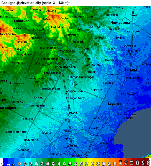 Zoom OUT 2x Cabugao, Philippines elevation map