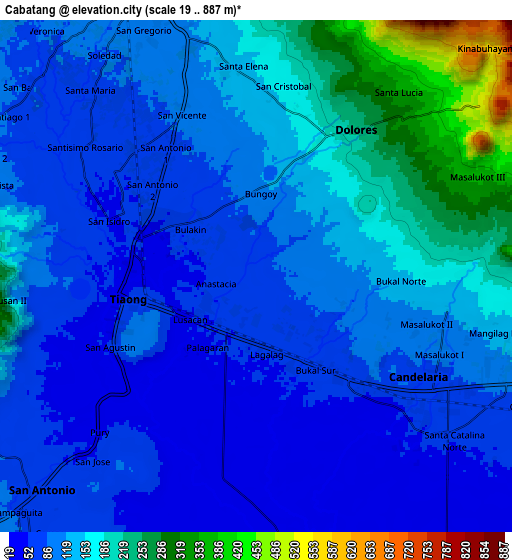 Zoom OUT 2x Cabatang, Philippines elevation map