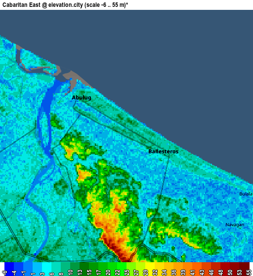 Zoom OUT 2x Cabaritan East, Philippines elevation map