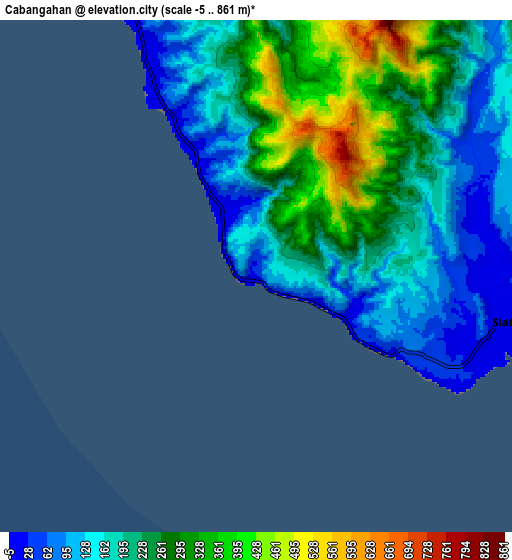 Zoom OUT 2x Cabangahan, Philippines elevation map