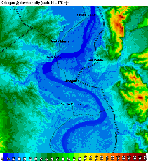 Zoom OUT 2x Cabagan, Philippines elevation map