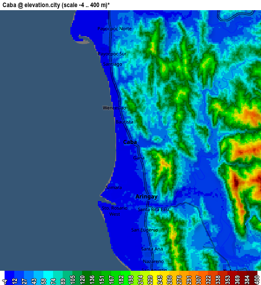 Zoom OUT 2x Caba, Philippines elevation map